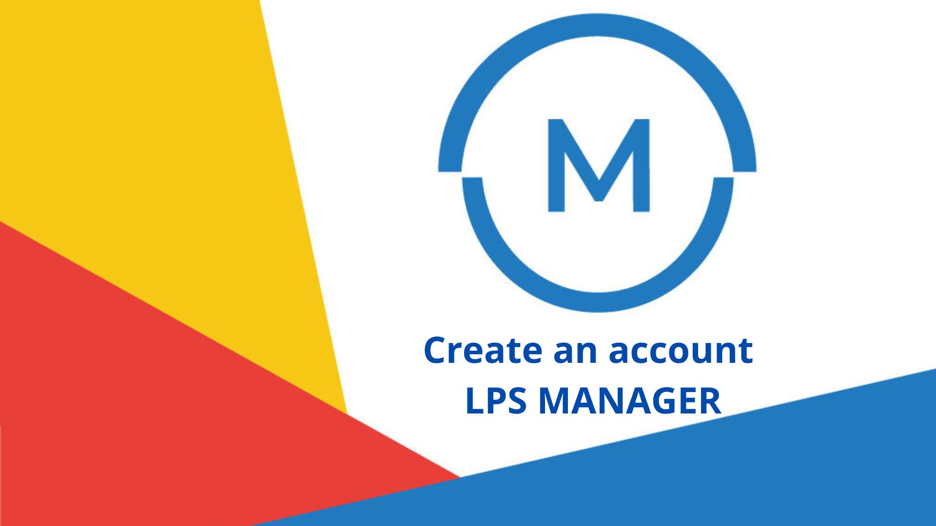 LPS Manager, create an account