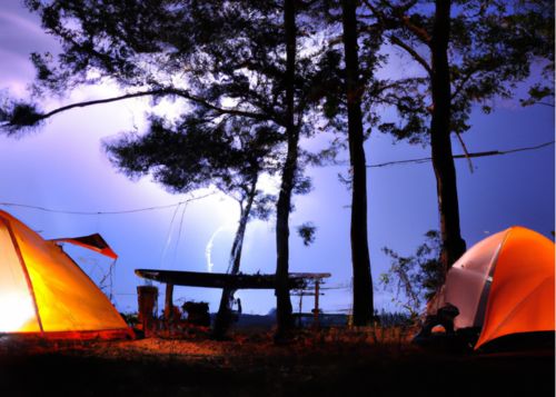 Actividades al aire libre: acampar, usar el detector de tormentas LPS Manager