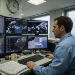 Un technicien surveille en temps réel les données météorologiques depuis la salle de contrôle.