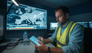 Tableau de bord LPS Manager affichant les alertes instantanées de protection foudre en temps réel