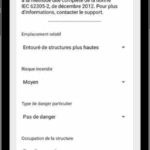 Interface LPS Manager calcul du niveau de protection foudre selon FD C 17-108