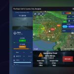Interface Sky Sentinel — détection foudre en temps réel, alerte HSE et ETA approche orageuse